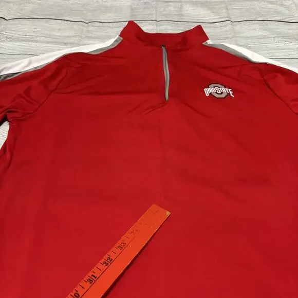 Colosseum Ohio State Buckeyes Mens Size Large Quarter Zip Pullover Shirt